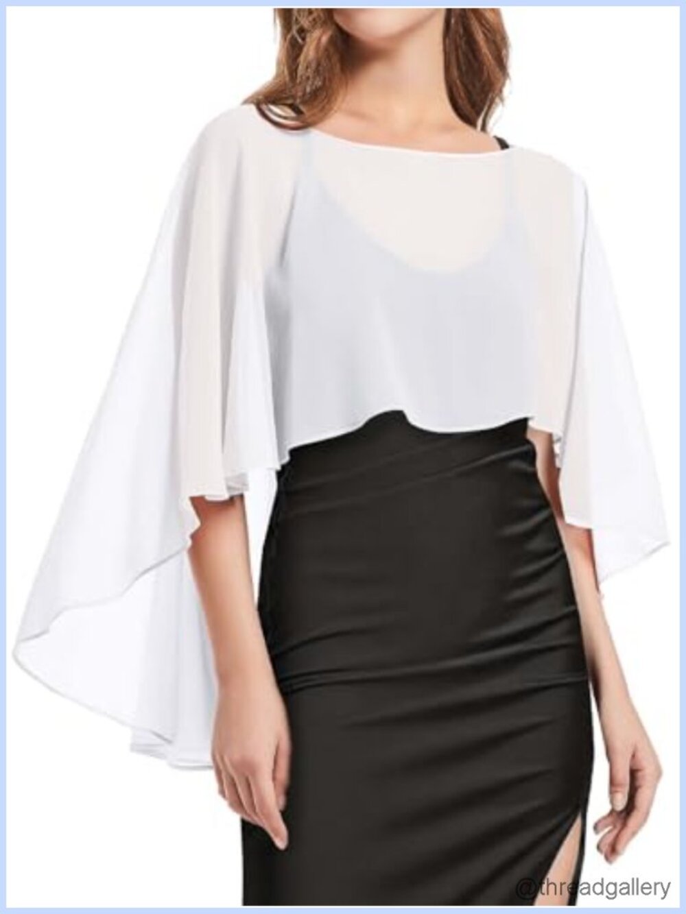 Chiffon Shawl Wrap Cape for Evening Dress Lightweight Sheer Poncho
